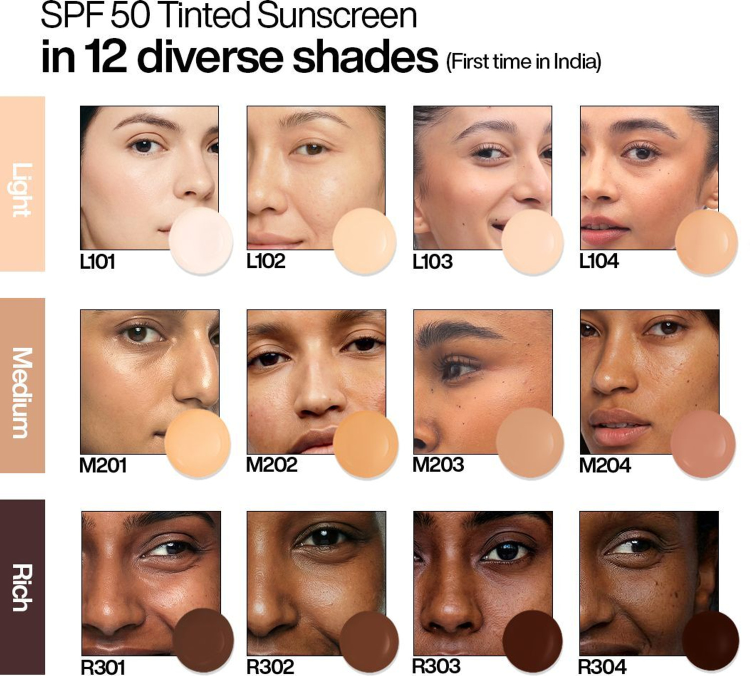 Image of WishCare Sunscreen - SPF 50 PA++++ Daily Fluid Tinted Sunscreen |L102|All Skin Type| InVivo Tested|Evens & Protects