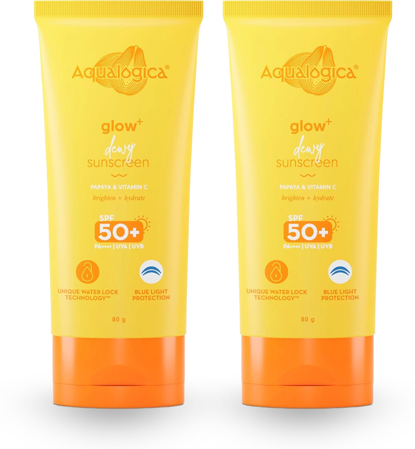 Image of Aqualogica Sunscreen - SPF 50 PA++++ Glow+ Dewy Vitamin C Sunscreen For UVA /UVB & Blue Light Protection