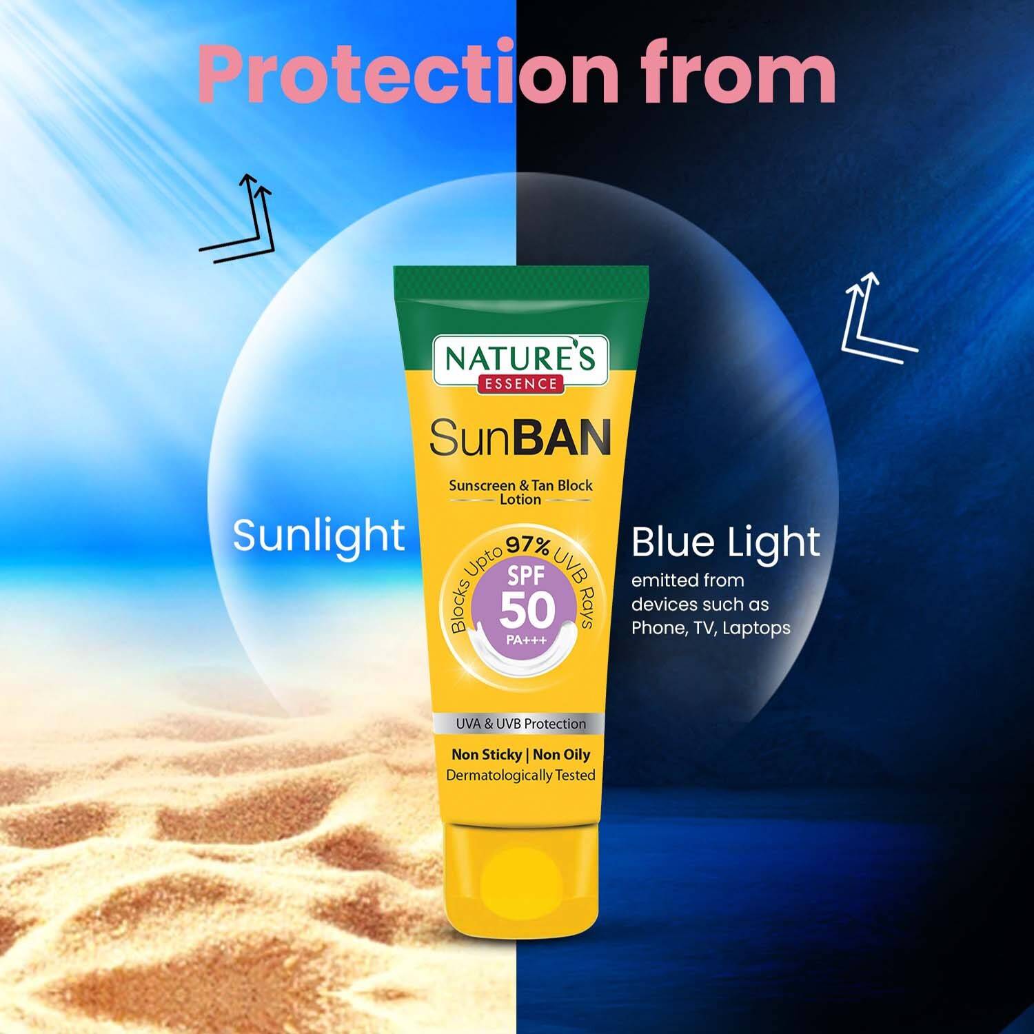 Nature's Essence Sunscreen SPF 50 PA+++ 60ml - Image 5