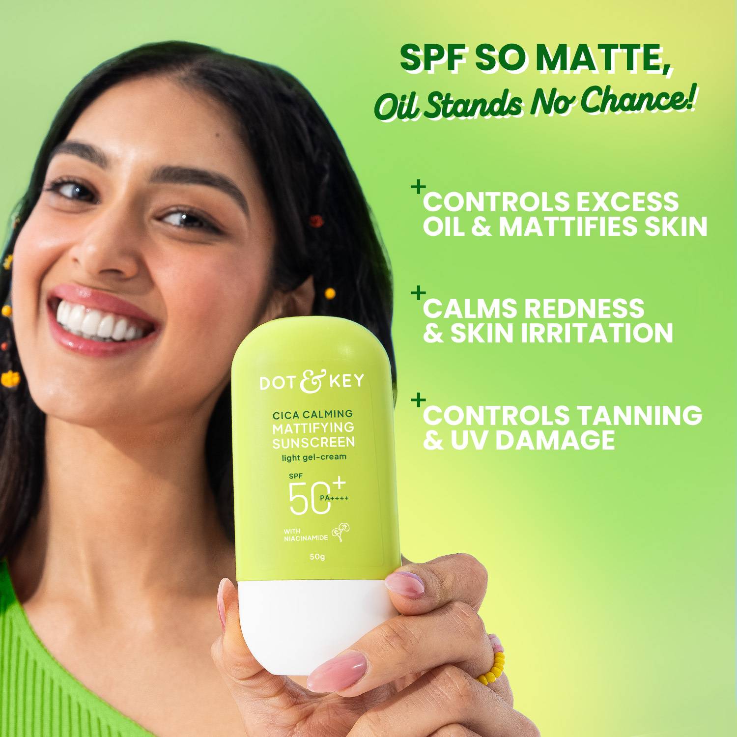 Dot & Key Sunscreen SPF 50 PA+++ Cica Calming Mattifying - Image 5