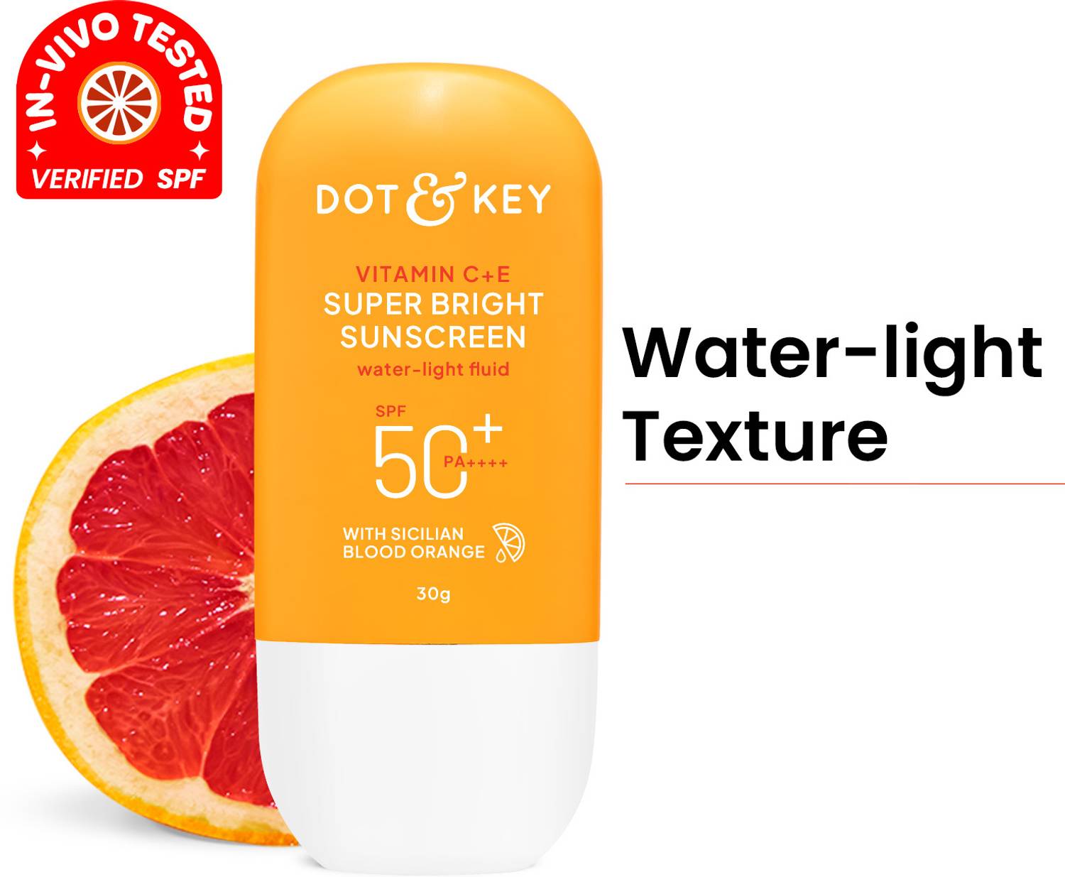 Dot & Key Sunscreen - SPF 50 PA++++ Vitamin C + E Super Bright Su