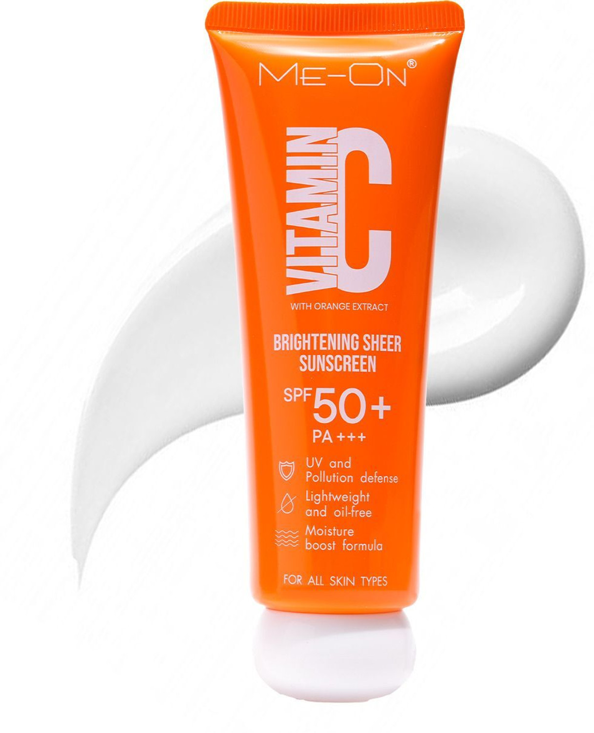 Image of Me-On Sunscreen - SPF 50 PA+++ Vitamin C Sunscreen | Lightweight Sheer Glow Protection