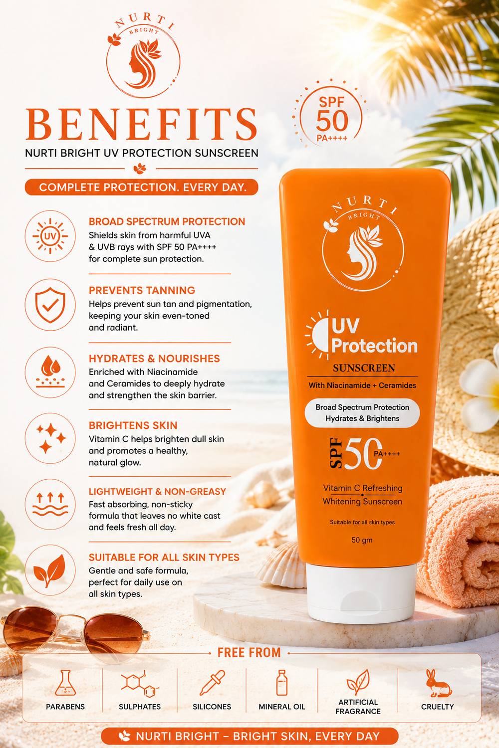 nurti Sunscreen SPF 50+ PA++++ Men - Image 3
