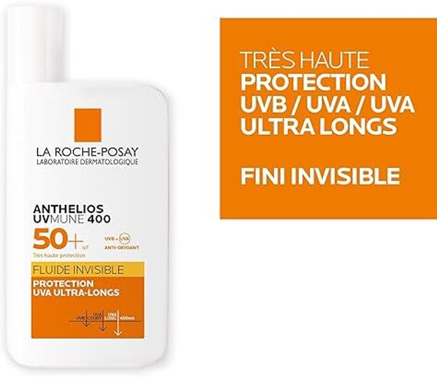 Image of La Roche Posay Sunscreen - SPF 50 PA++++ Anthelios Invisible Fluid SPF 50+ PA++++ Very High Protection 50mL