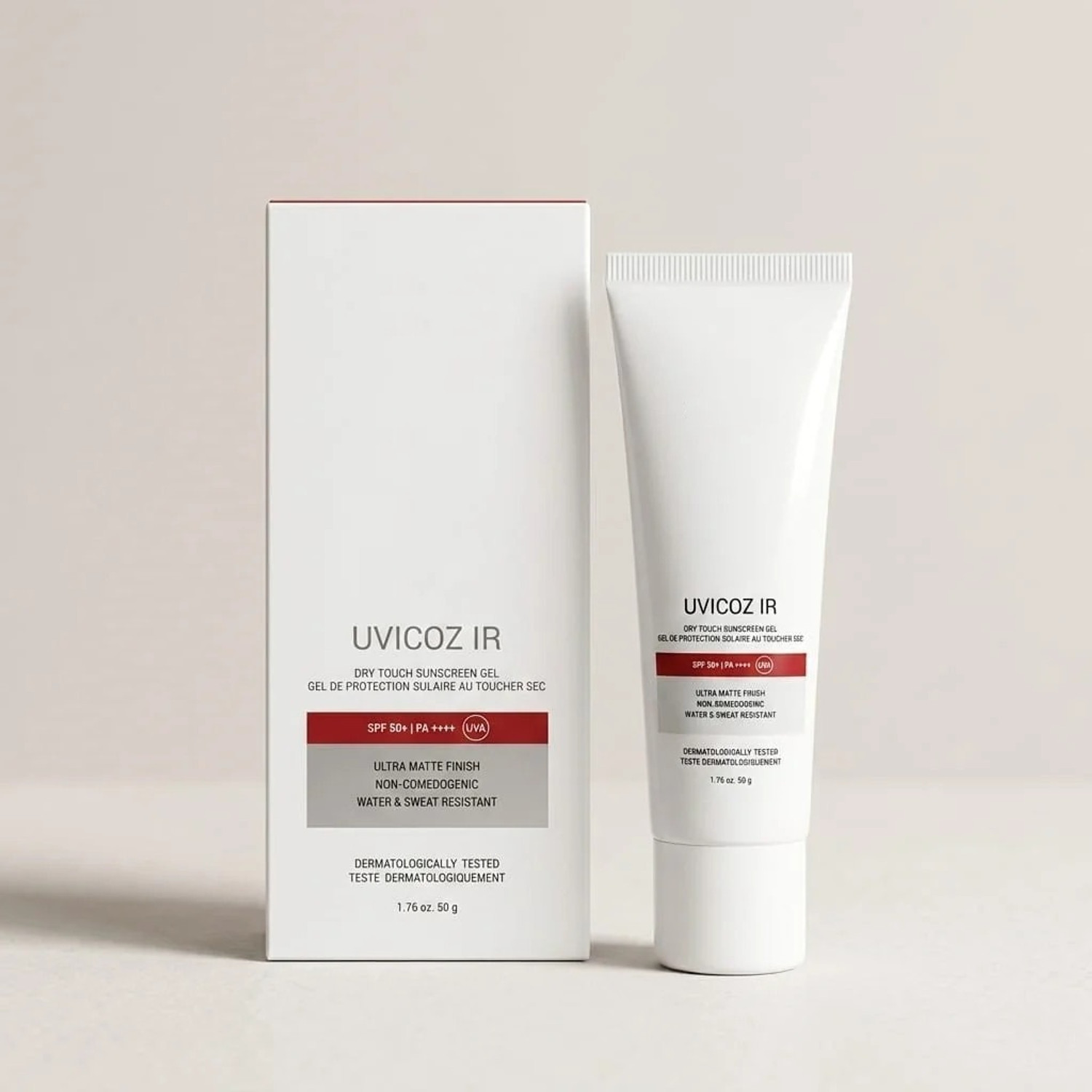 Image of UVICOZ Sunscreen - SPF 50 PA+++ IR Ultra Matte Finish Dry Touch Sunscreen Gel SPF 50+ PA++++ (50 g)