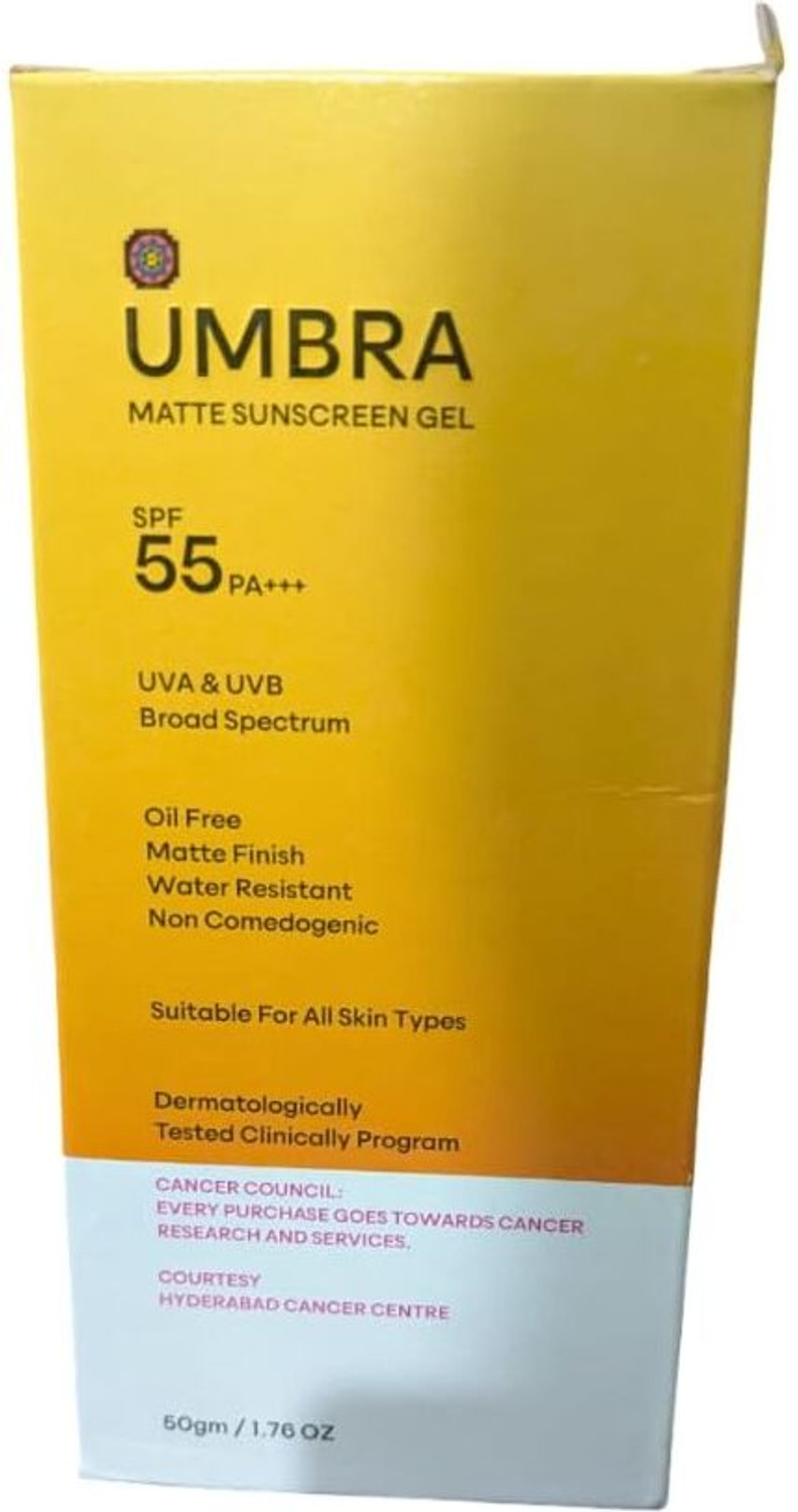 Image of Meet Sunscreen - SPF 55 PA+++ Umbra Matte Sunscreen gel, Spf 55, PA+++, UVA & UVB, Oil Free