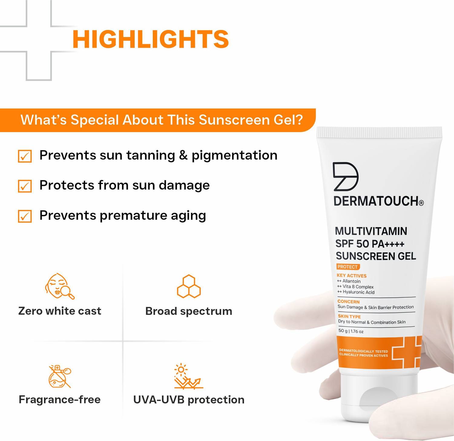 Dermatouch Sunscreen SPF 50 PA++++ 50g - Image 5