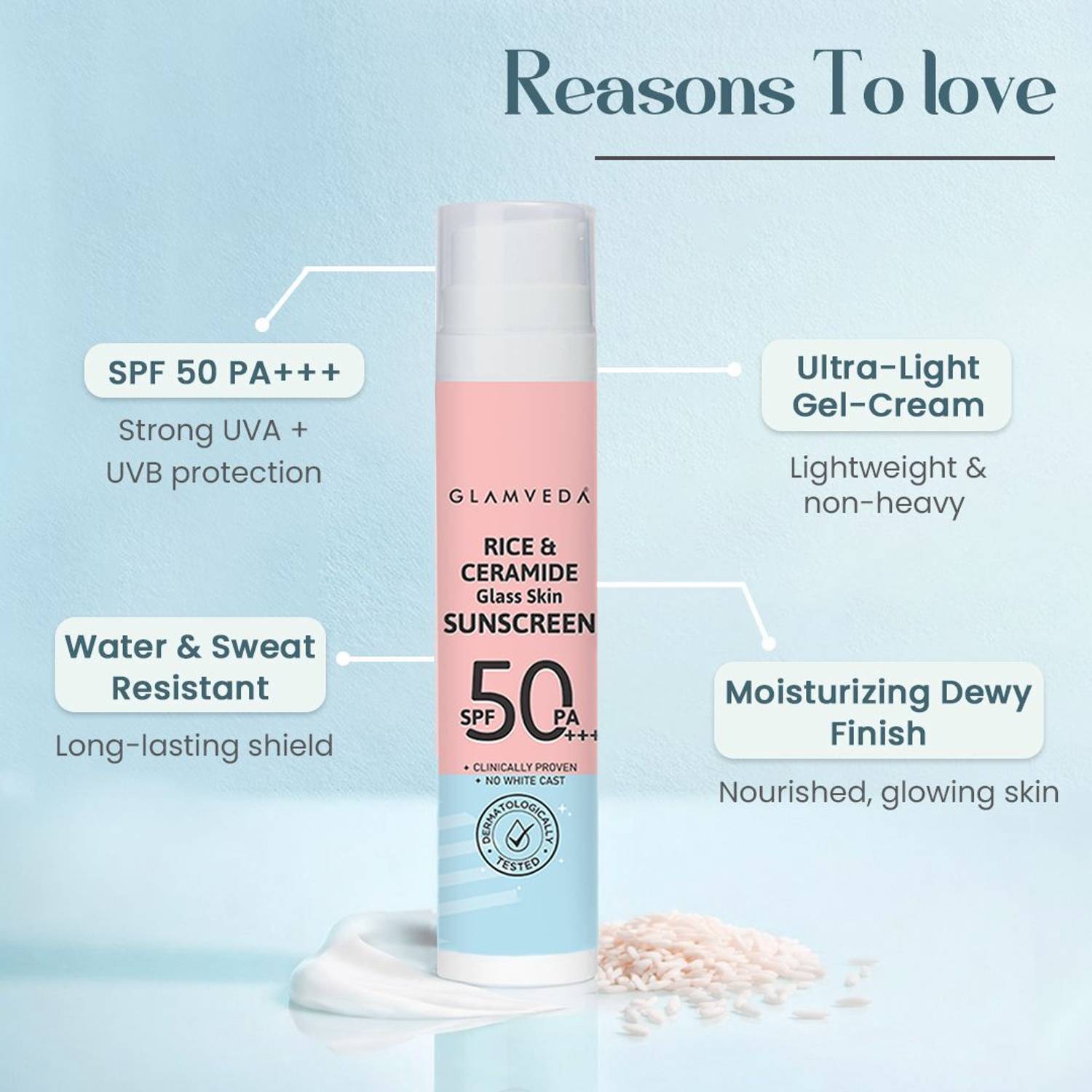 GLAMVEDA Sunscreen SPF 50 PA+++ 50g - Image 2