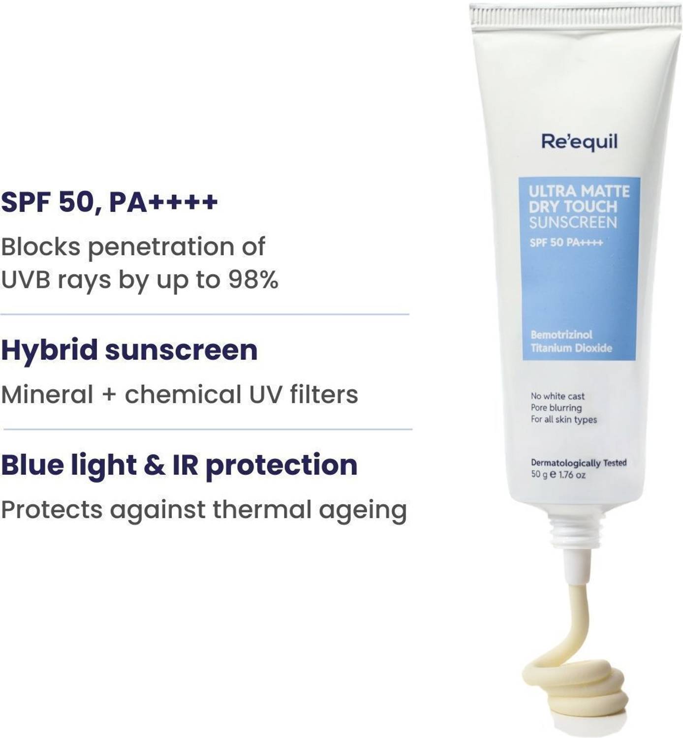 Re'equil Sunscreen SPF 50 PA++++ 50g - Image 3