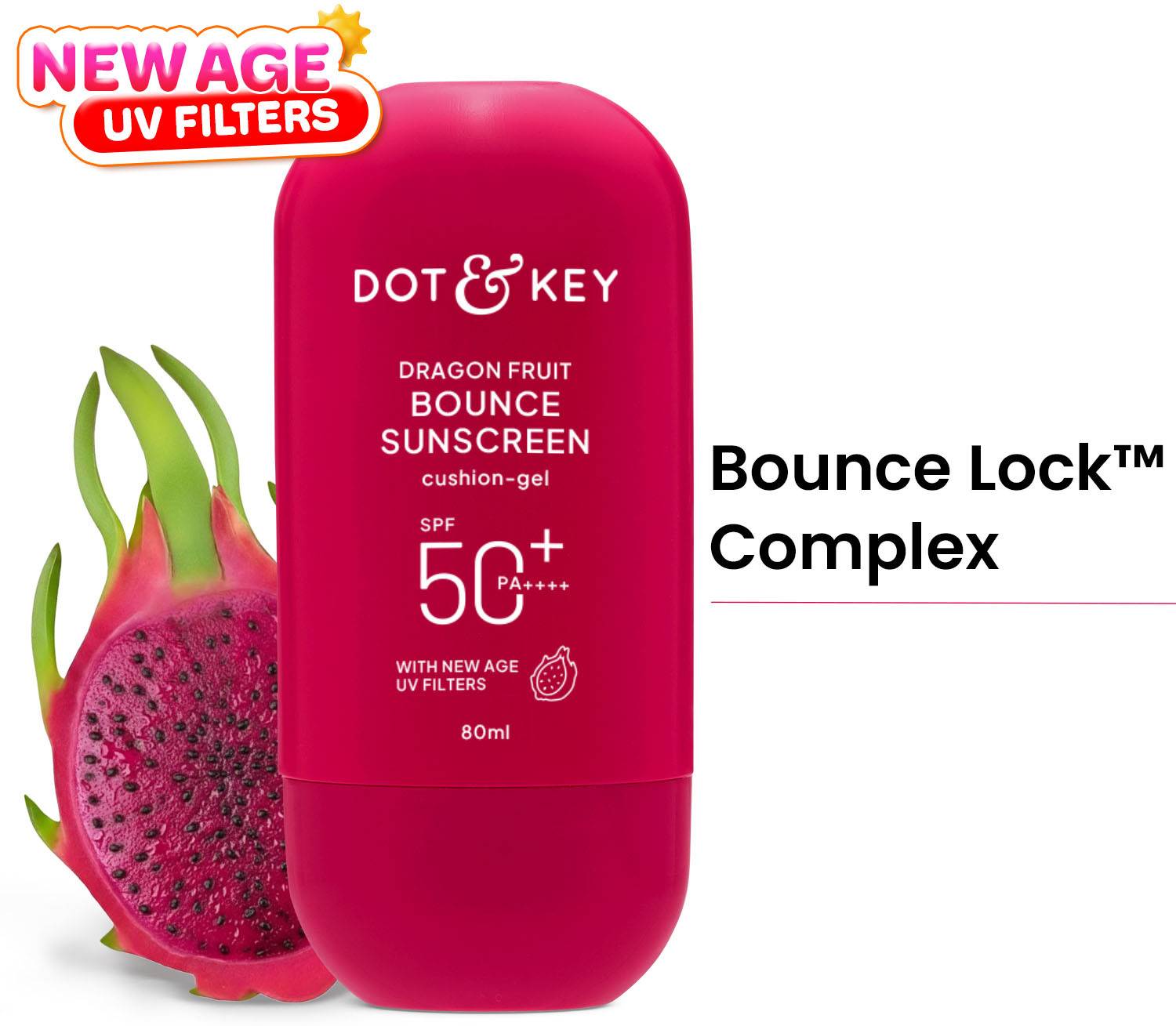 Dot & Key Dragon Fruit Bounce Sunscreen SPF 50+ PA++++ 50g - Image 1