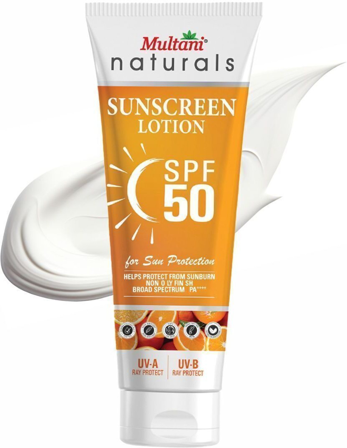 Image of Multani Sunscreen - SPF 50 PA++++ Natural Vitamin C Sunscreen Lotion | No White Caste |Prevent Sunburn & SunTan -