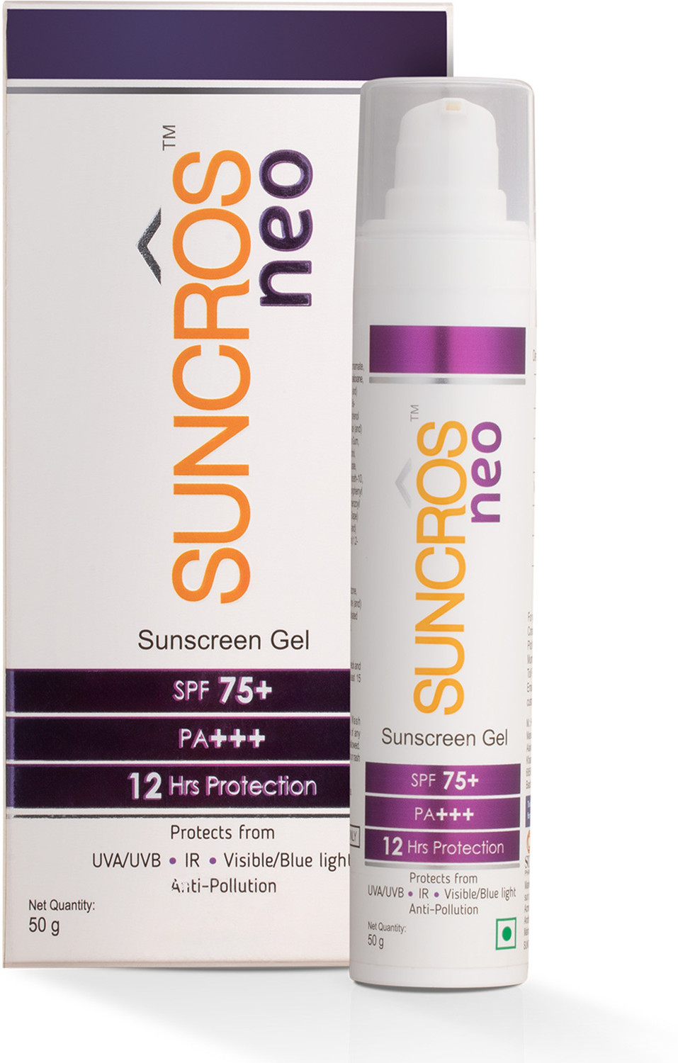 Image of Suncros Sunscreen - SPF 75+ PA+++ Neo Sunscreen Gel SPF 75+ & PA+++, 12-Hour Sun ProtectionM