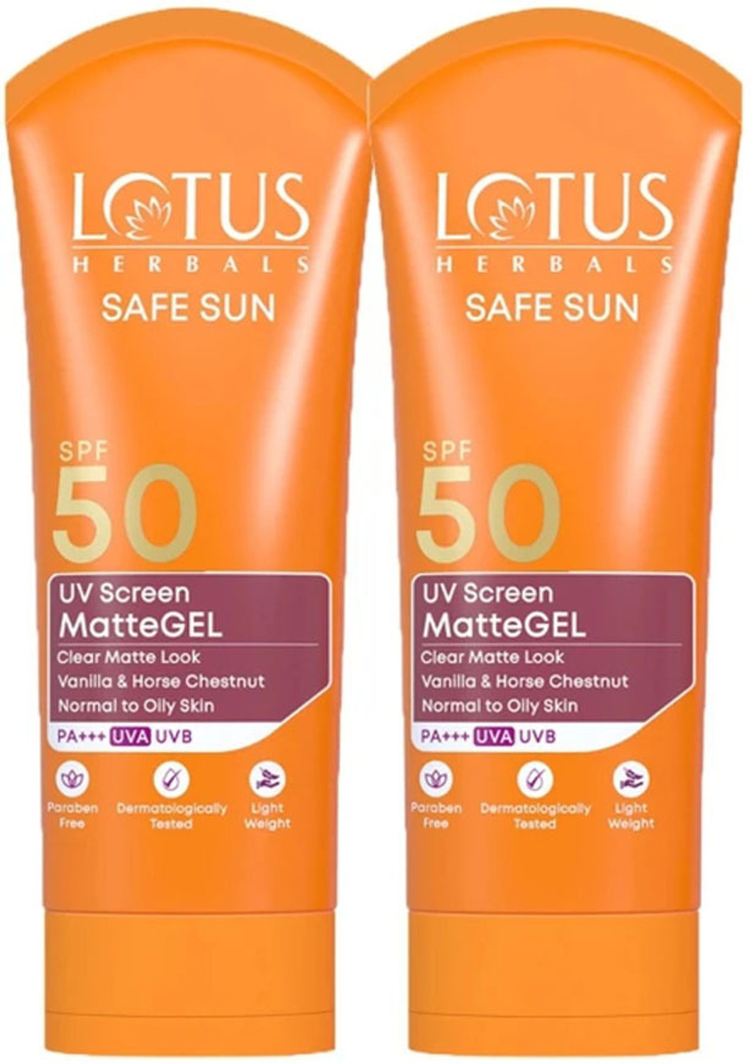 Image of LOTUS HERBALS Sunscreen - SPF 50 PA+++ Safe Sun UV Screen Matte Gel- SPF50