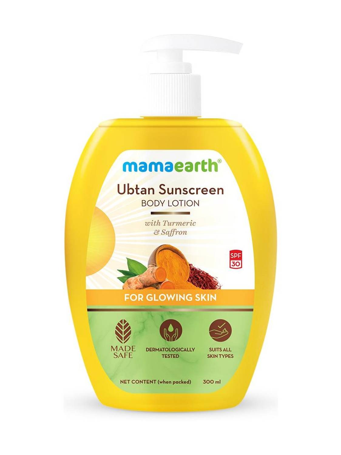 Mamaearth Sunscreen SPF 30 Ubtan Body Lotion - Image 1