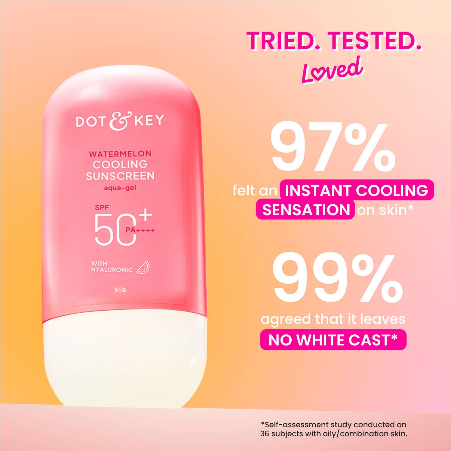 Dot & Key Sunscreen SPF 50 PA++++ Watermelon Cooling - Image 4