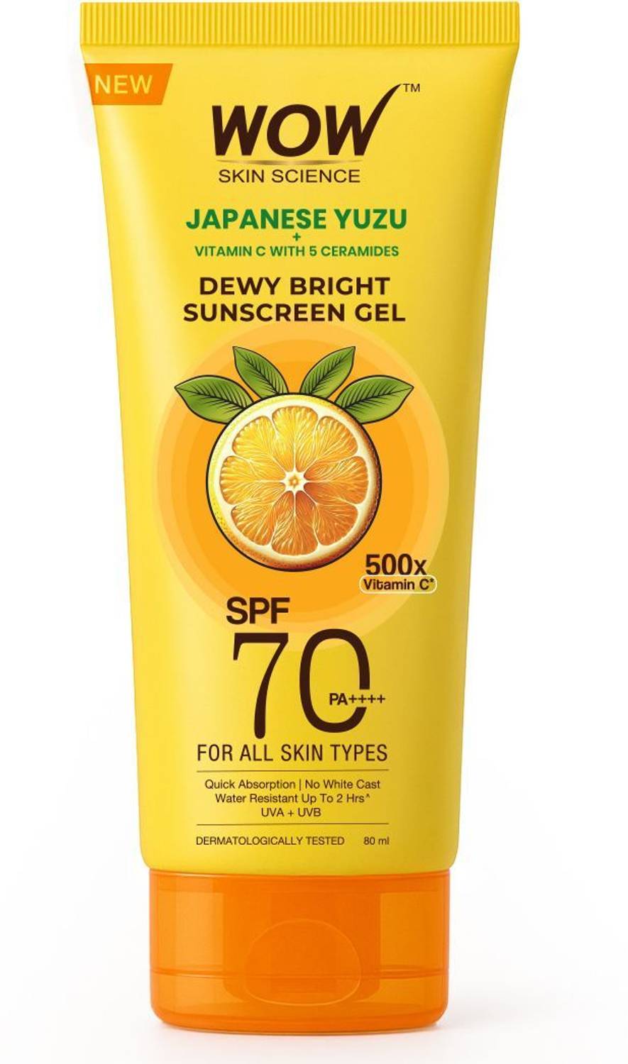 WOW SKIN SCIENCE Sunscreen - SPF 70 PA++++ Sunscreen Gel Yuzu