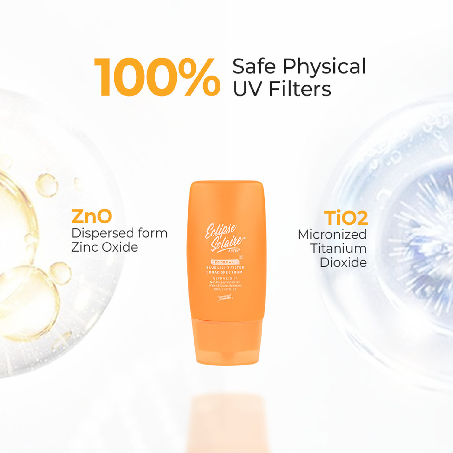 Image of ECLIPSE SOLAIRE Sunscreen - SPF 50 PA+++ PA+++ Active Sunscreen Non Greasy Formula for All Skin Types