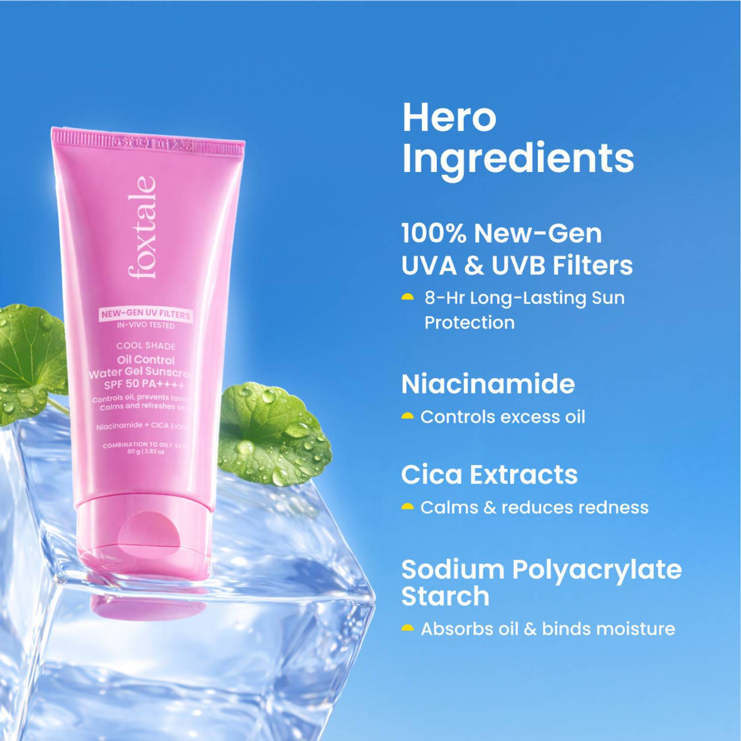 Foxtale Sunscreen SPF 50 PA++++ Ice-Burst Gel - Image 3