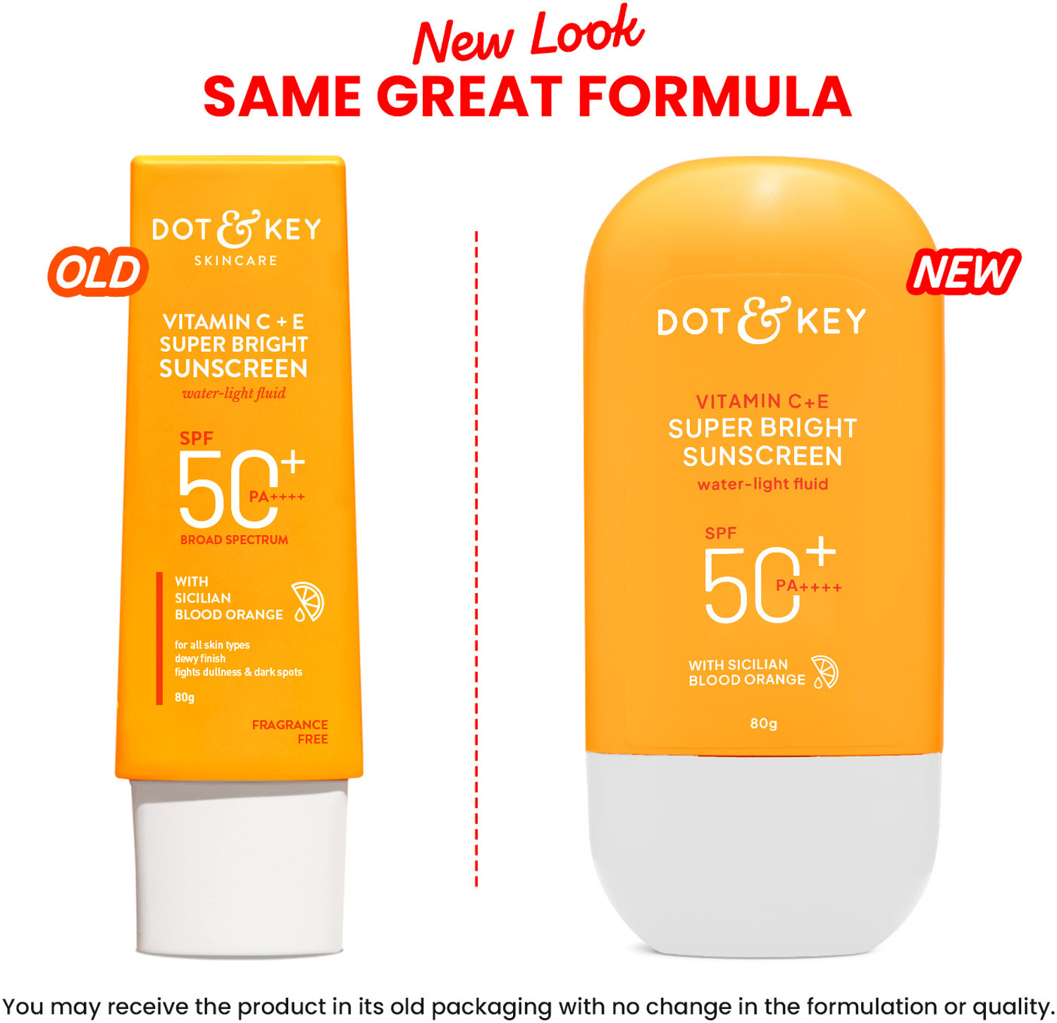 Image of Dot & Key Sunscreen - SPF 50 PA++++ Vitamin C + E Super Bright Sunscreen, In-Vivo Tested for All Skin