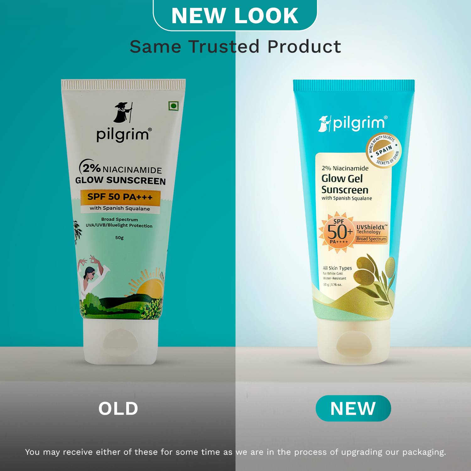 Pilgrim Sunscreen SPF 50 PA+++ 2% Niacinamide Glow Pack of 2 - Image 2