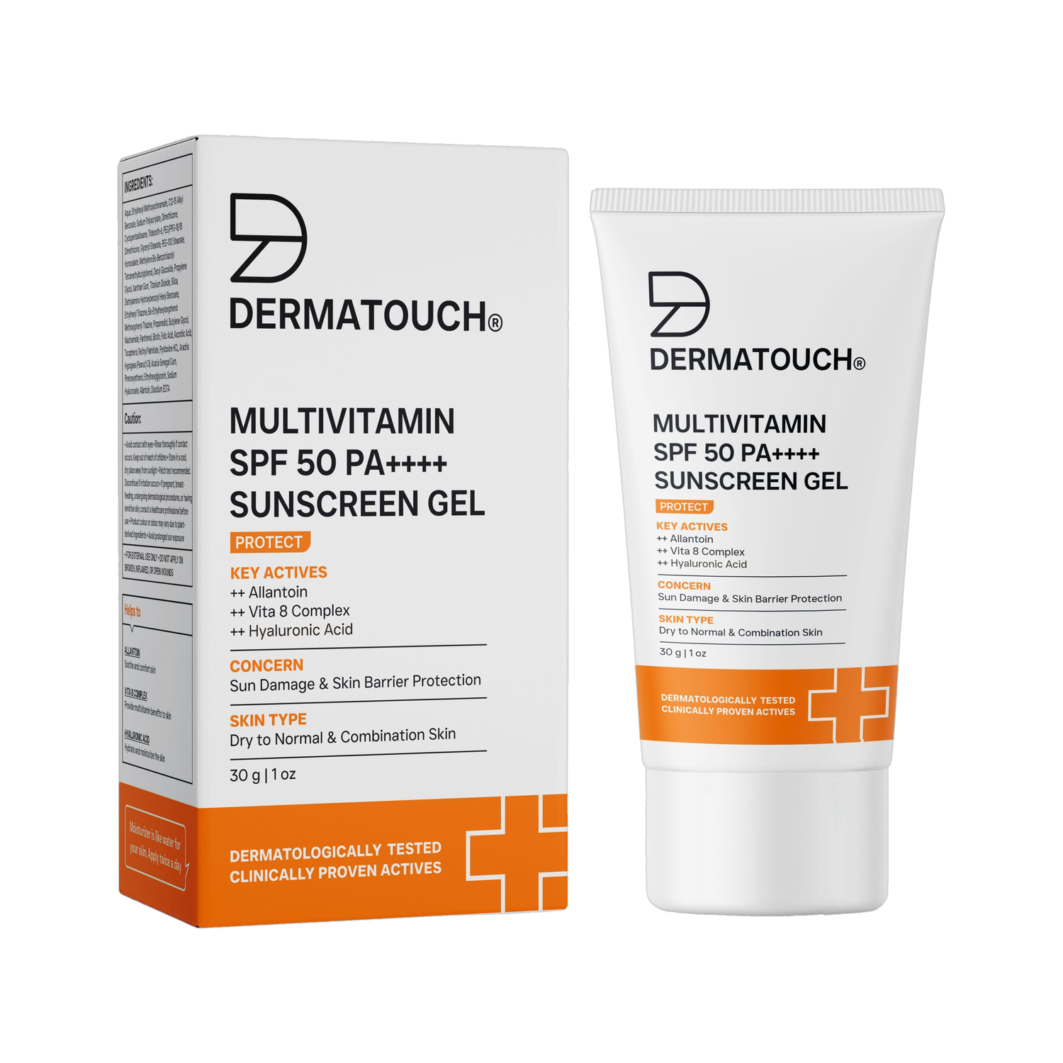 Dermatouch Sunscreen SPF 50 PA++++ Multivitamin Gel 30g