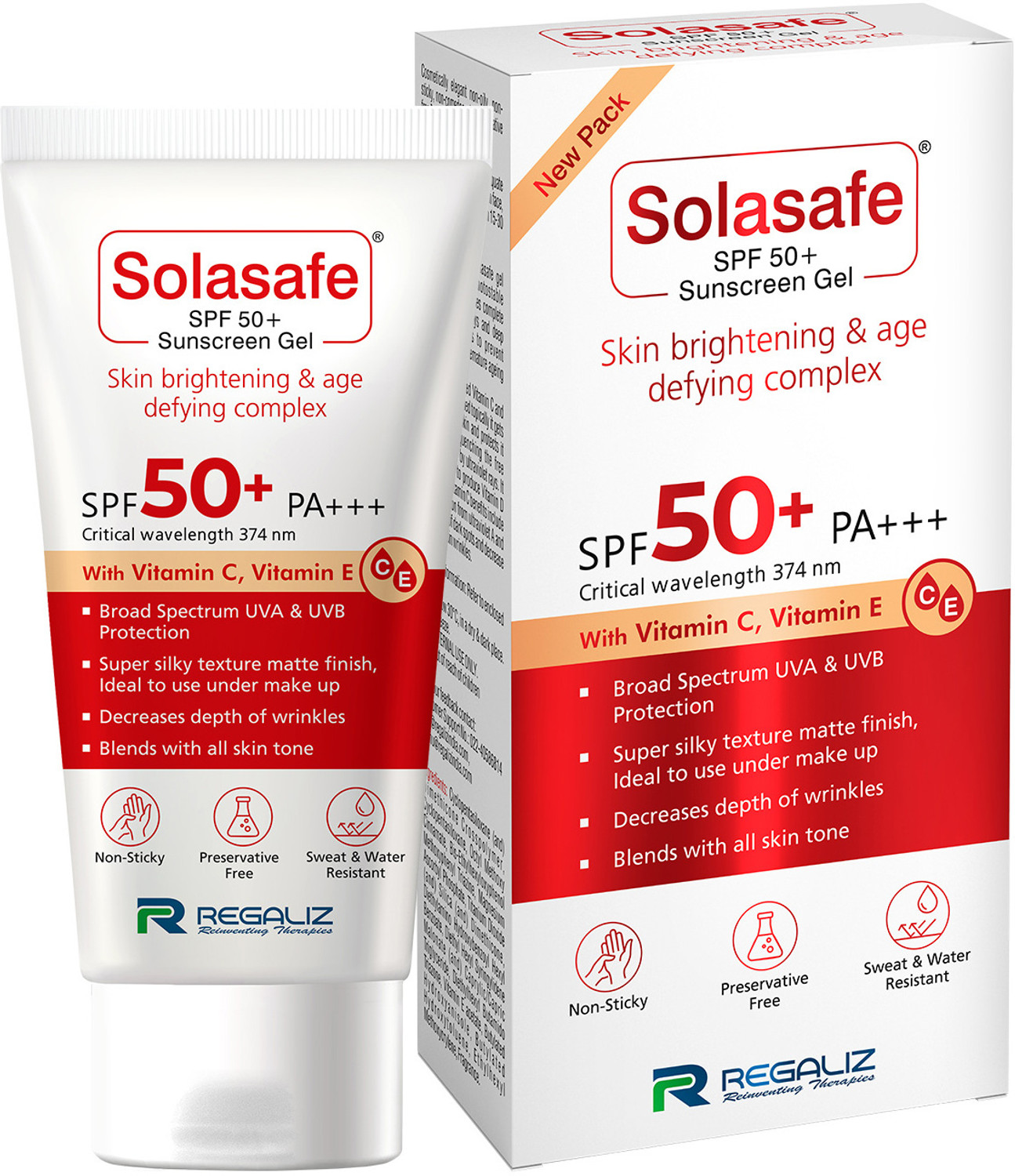 Image of solasafe Sunscreen - SPF 50 PA+++ SPF 50+ Silicone Sunscreen, 50gm