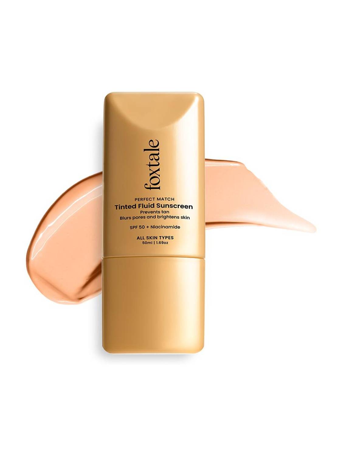 Foxtale Sunscreen SPF 50 Tinted Fluid 03 Caramel - Image 1