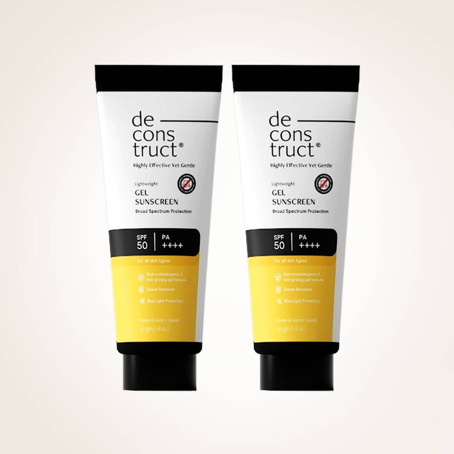 Deconstruct Sunscreen SPF 50 PA++++ Lightweight Gel Sunscreen Pack of - Image 1