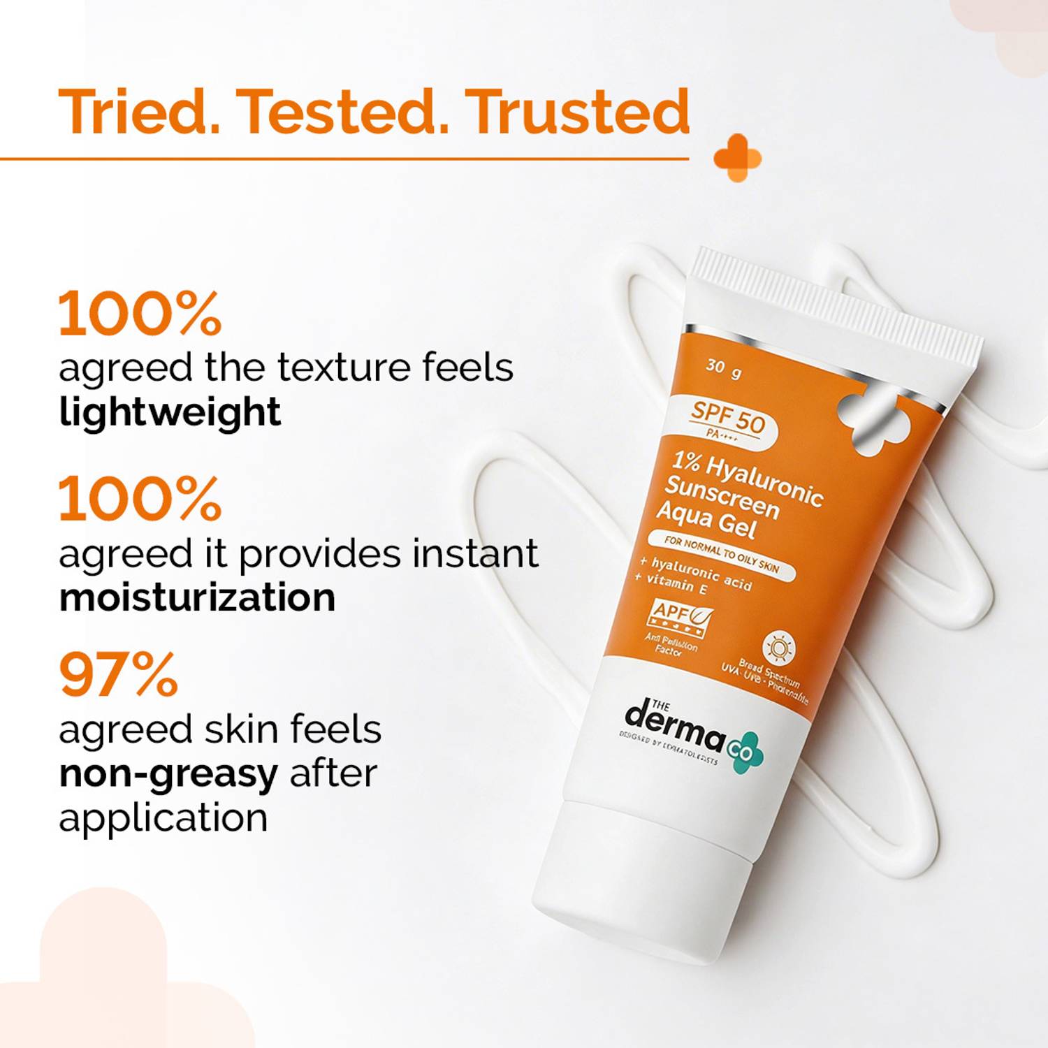 The Derma Co Sunscreen SPF 50 PA++++ 1% Hyaluronic Aqua Gel - Image 5