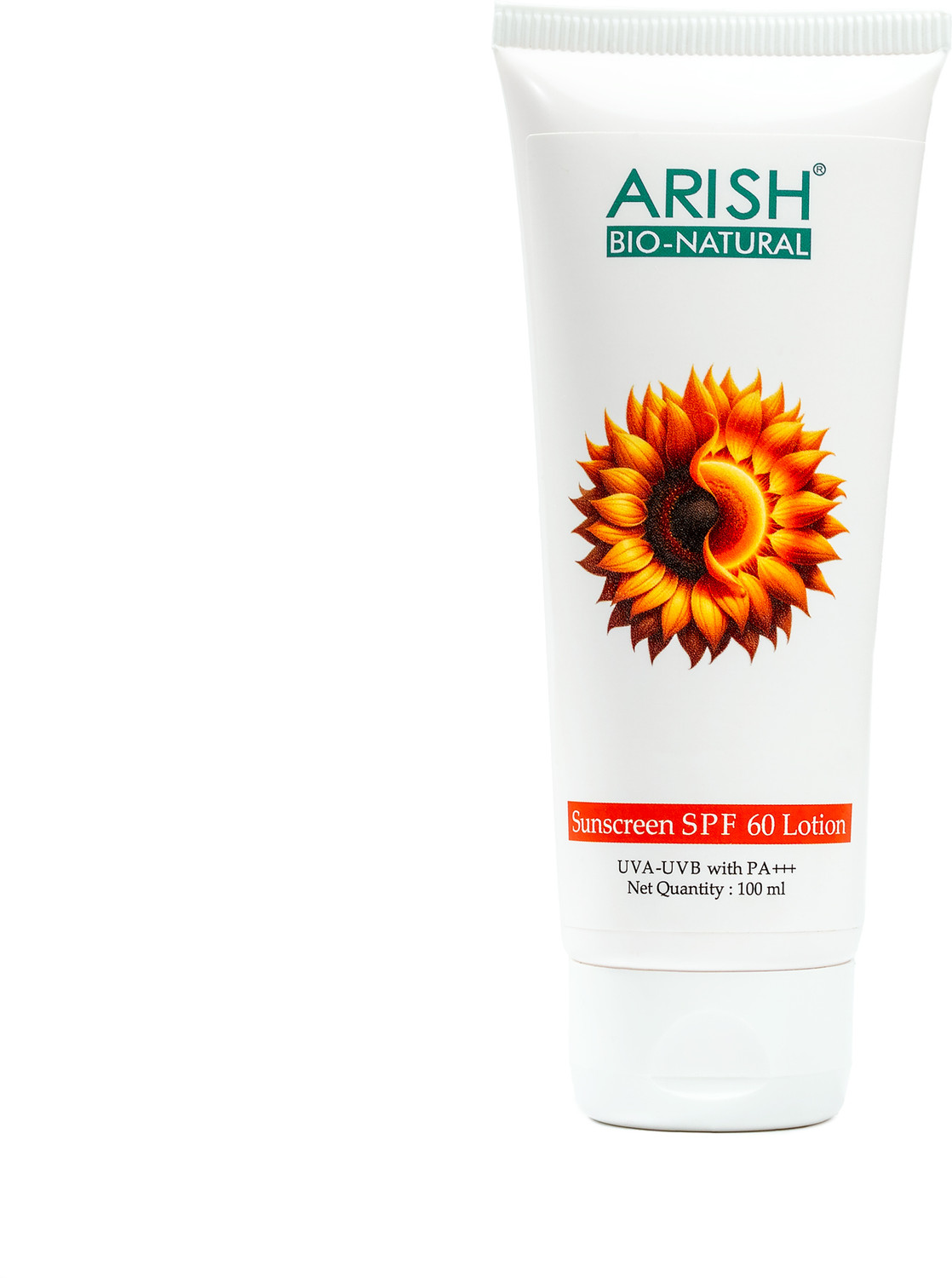 Image of ARISH BIO-NATURAL Sunscreen - SPF 60 PA+++ Sunscreen SPF 60 Lotion
