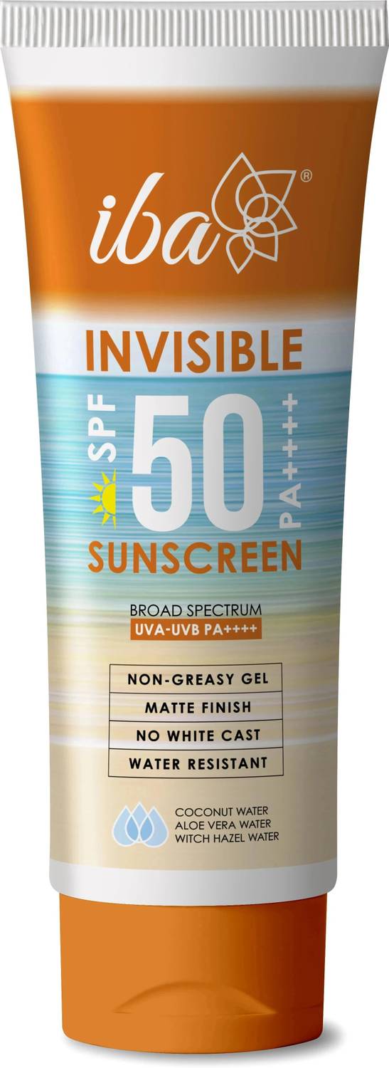 Iba Sunscreen - SPF 50 PA++++ Invisible For All Skin Types Gel Ba