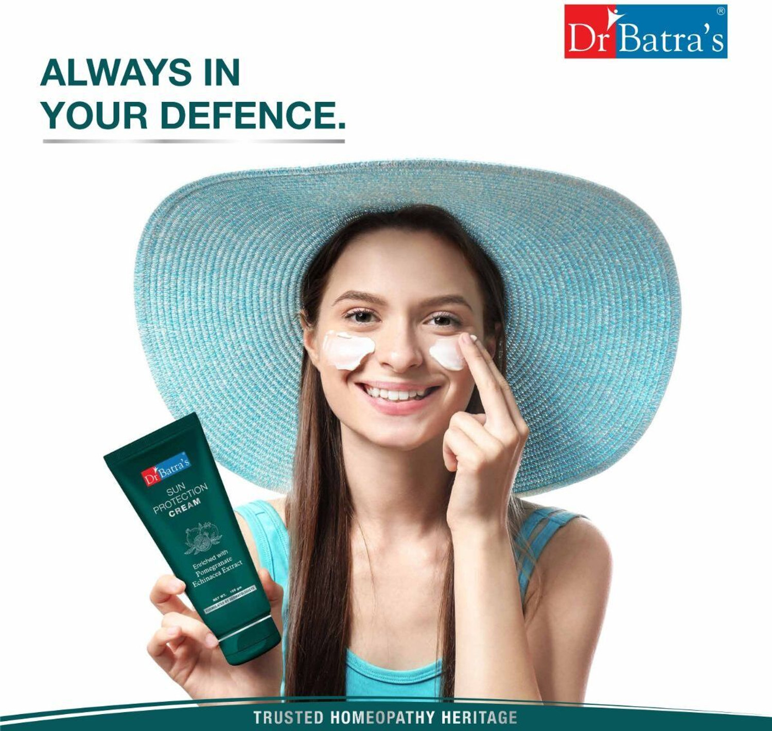 Image of Dr Batra's Sunscreen - SPF 50 Sun Protection Cream SPF30 - Echinacea Enriched Anti-Ageing Sunscreen Care