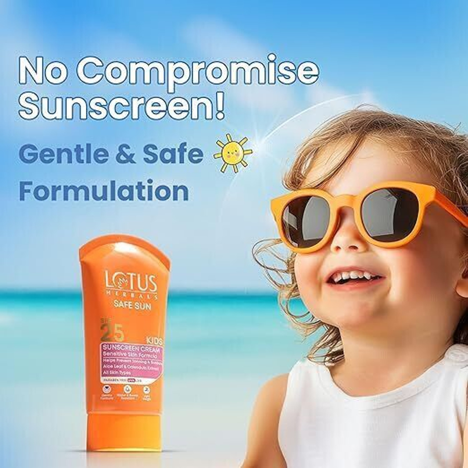 Image of LOTUS HERBALS Sunscreen - SPF 25 Safe Sun Kids Sunscreen Cream