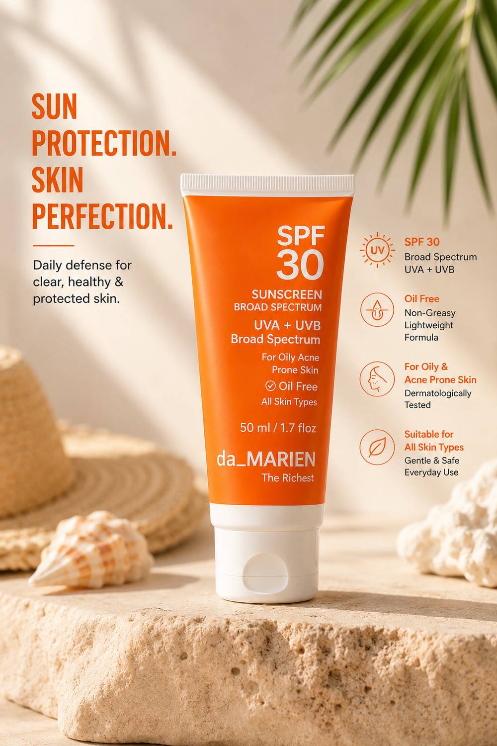 日焼け止め MARIE Da_marien professionals Sunscreen - SPF 30 PA++ SPF 30 Sunscreen