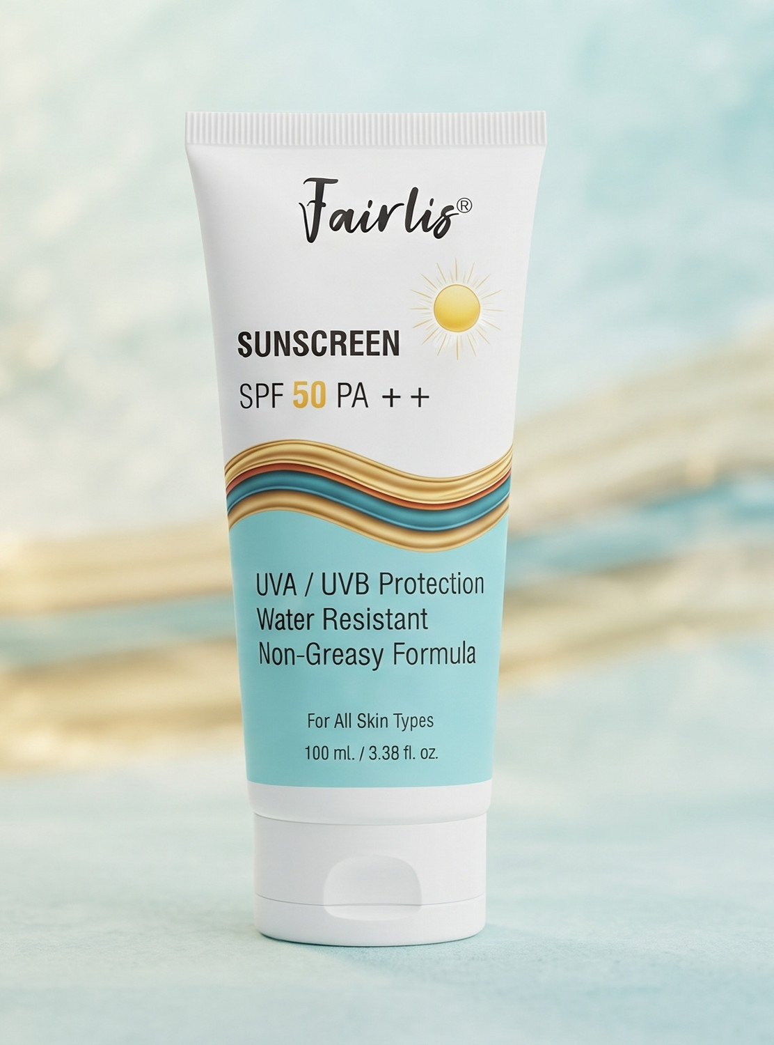 Image of Fairlis Sunscreen - SPF 50 PA++ 100ml SPF 50 PA++ Sunscreen Daily Face Care Non Greasy