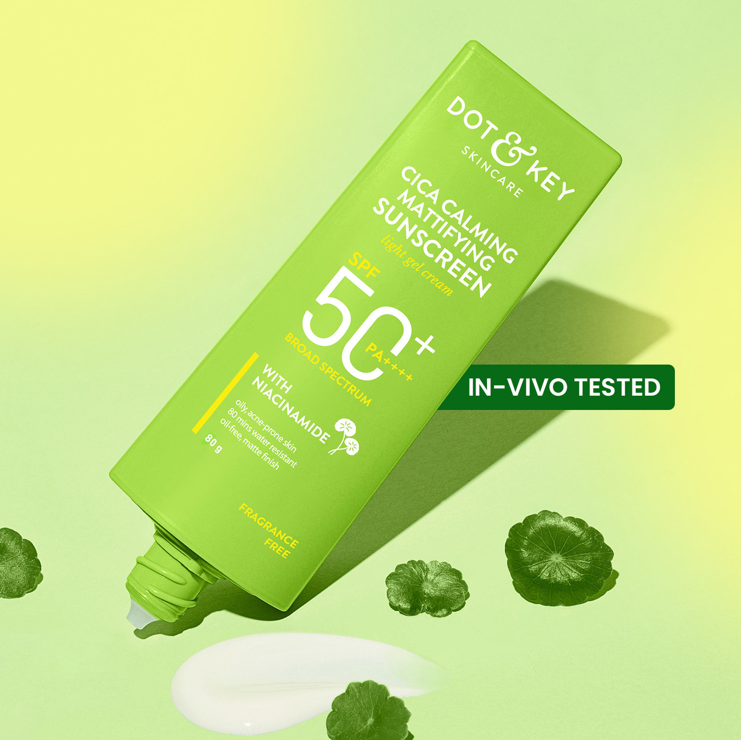 Image of Dot & Key Sunscreen - SPF 50 PA+++ Cica Calming Mattifying, In-Vivo Tested, Controls Excess Oil, Calms Redness