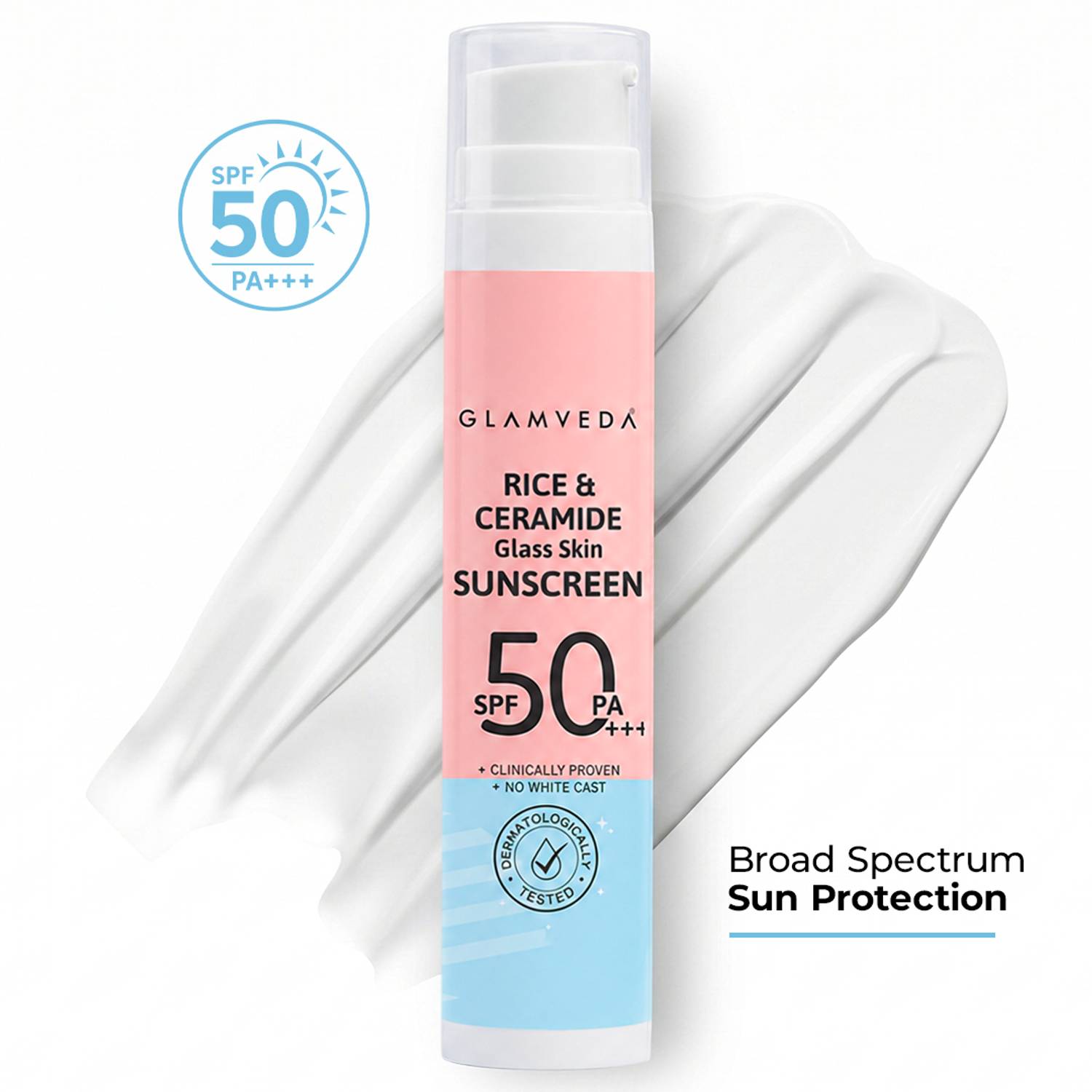 GLAMVEDA Sunscreen SPF 50 PA+++ 50g - Image 1
