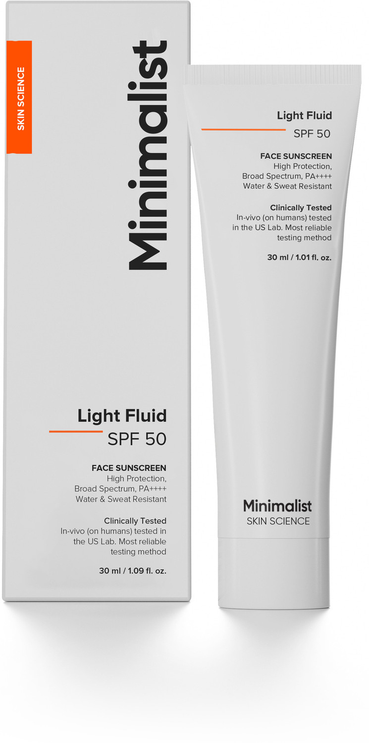 Image of Minimalist Sunscreen - SPF 50 PA++++ Light Fluid SPF 50 Face Sunscreen