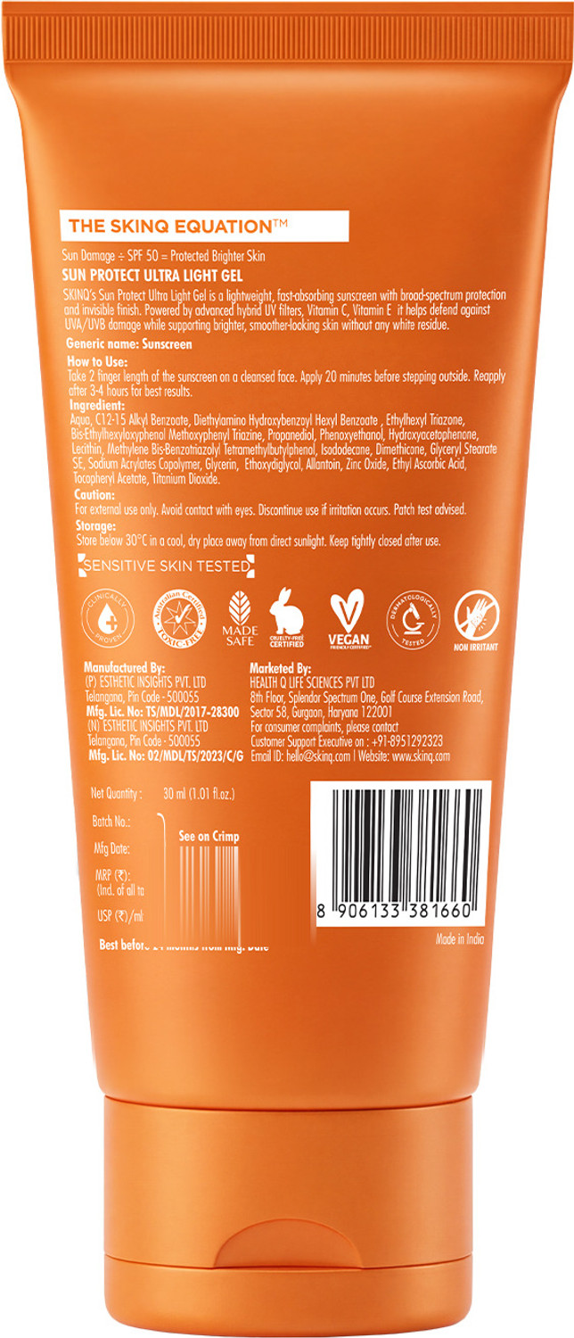 Image of SKINQ Sunscreen - SPF 50 PA++++ sunscreen 30ml