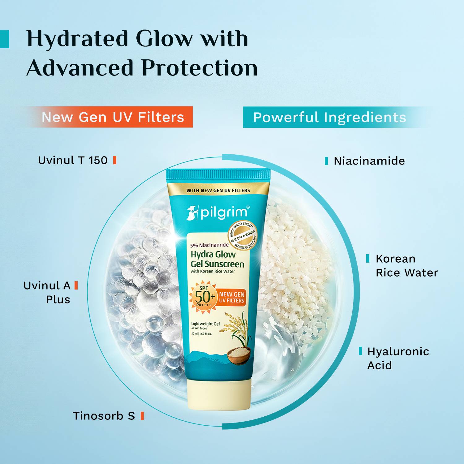 Pilgrim Sunscreen SPF 50+ PA++++ 5% Niacinamide 50g - Image 4
