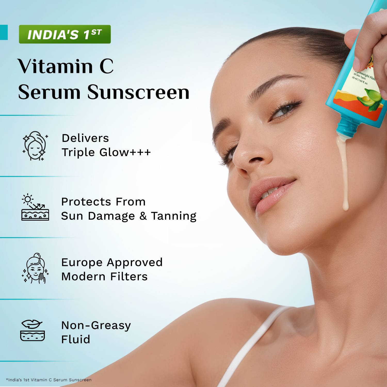 Pilgrim SPF 50+ PA++++ Vitamin C Brightening Sunscreen - Image 4