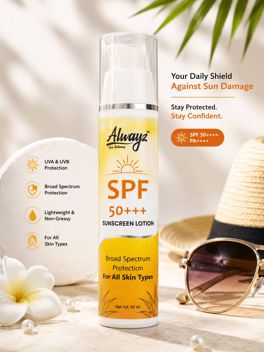 Alwayz SPF 50 PA+++ Sunscreen Lotion - Image 1