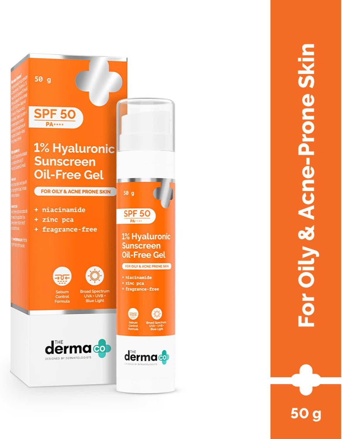Image of The Derma Since Sunscreen - SPF 50 PA++++ 1% Hyaluronic Sunscreen Oil-Free Matte Gel Acne-Prone Skin | Lightweight Texture