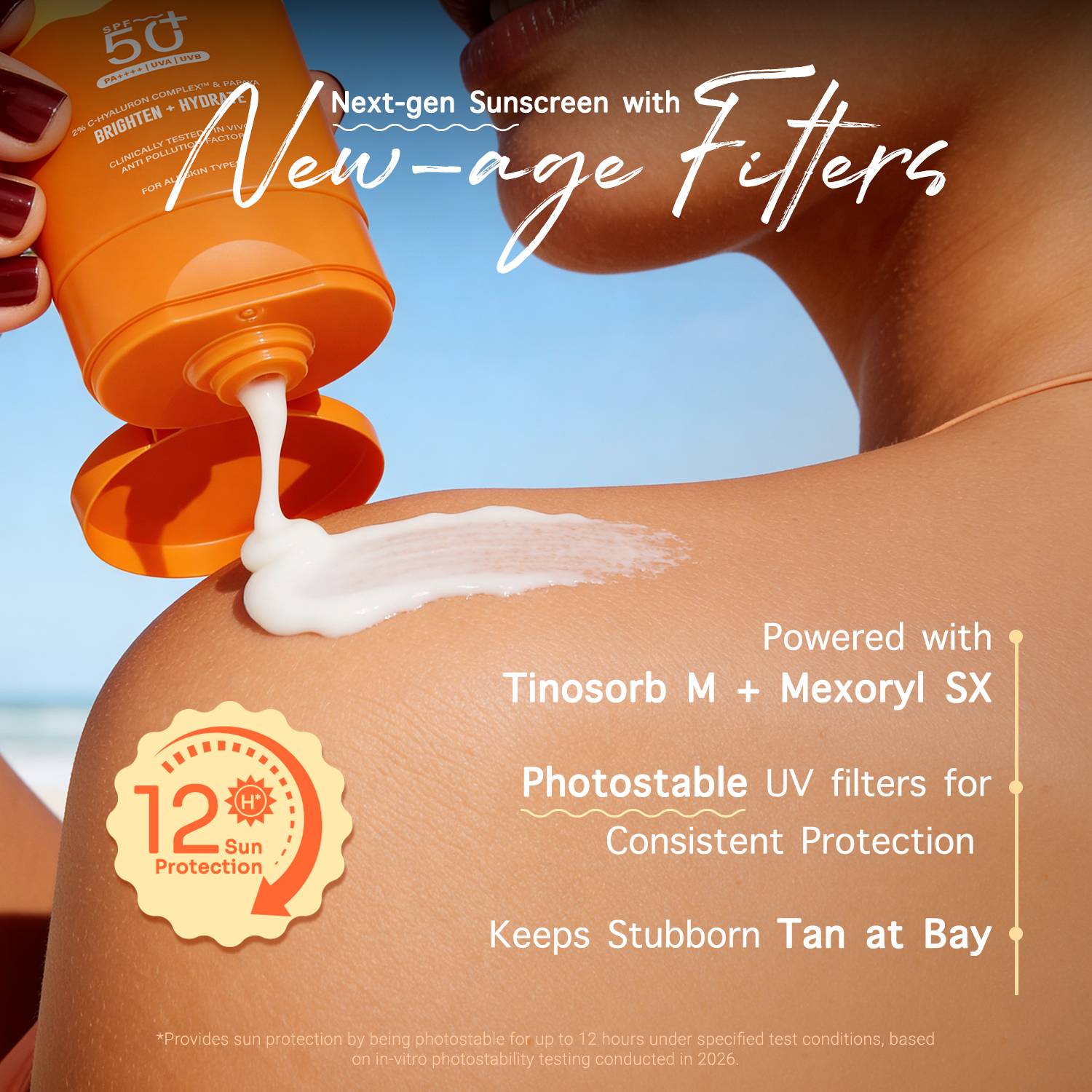 Aqualogica Sunscreen SPF 50 PA++++ Glow+ Dewy Vitamin C 50g - Image 2