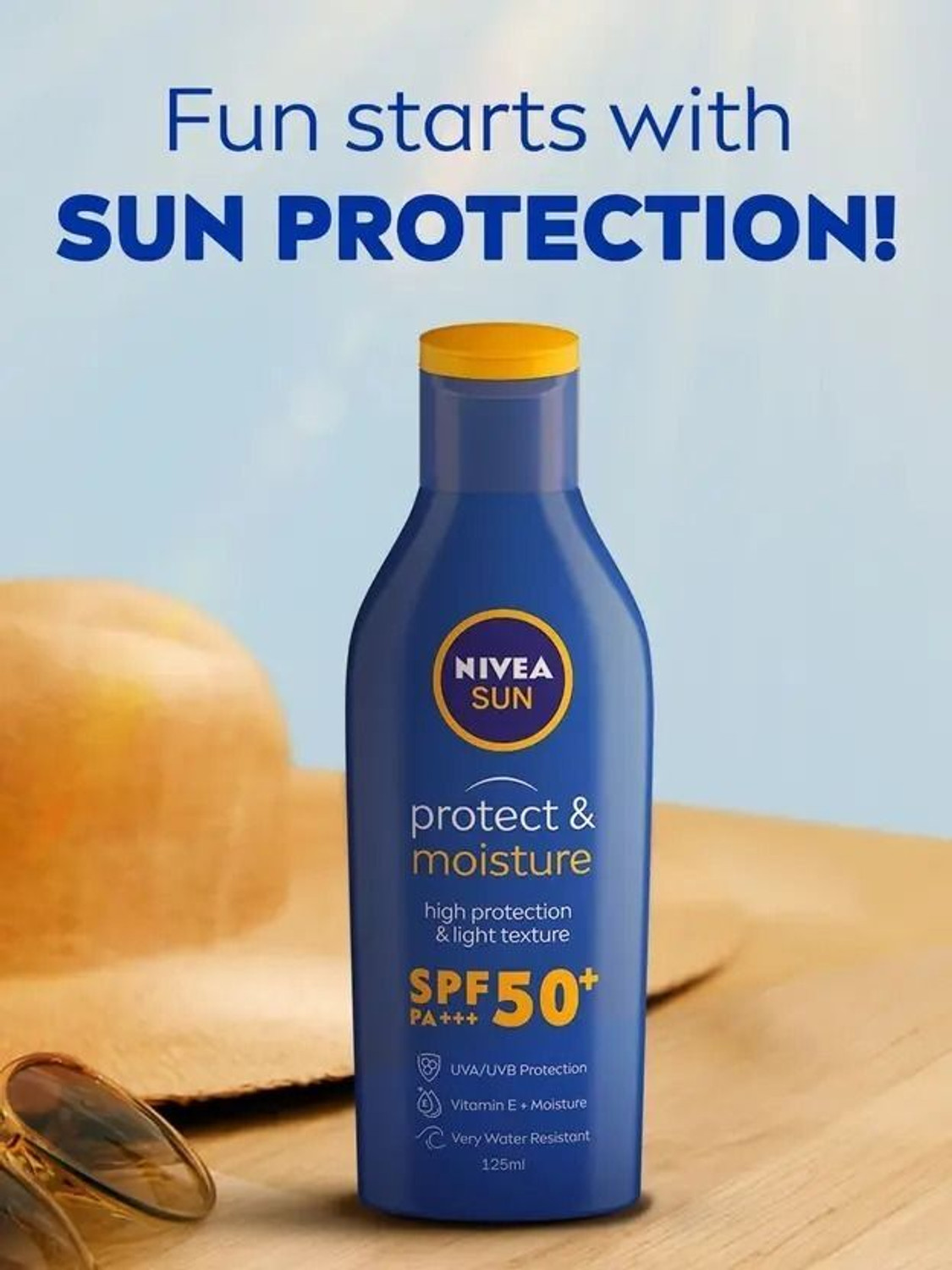 Image of NIVEA Sunscreen - SPF 50+ PA+++ Moisturizing Lotion with Vitamin E|For Men & Women
