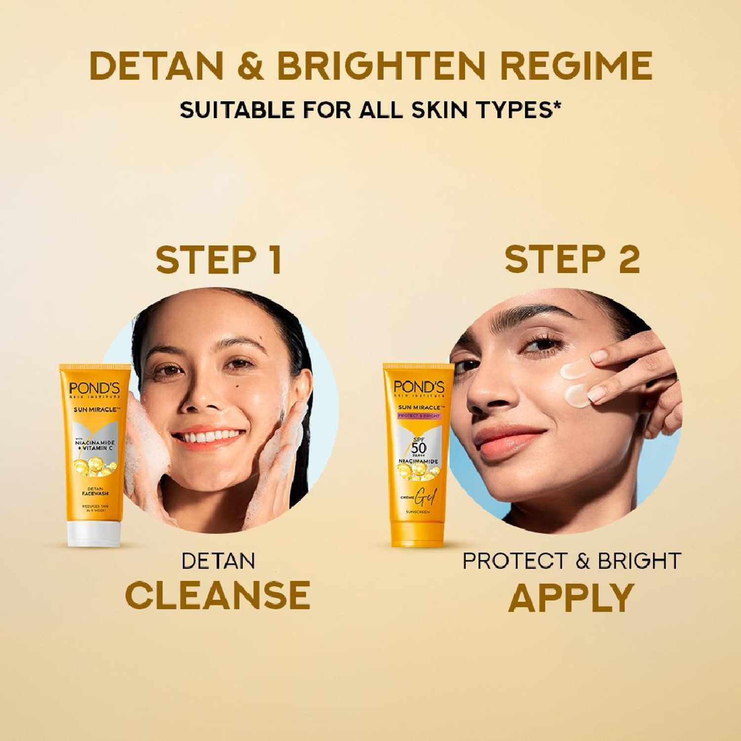 Image of POND's Sunscreen - SPF 50 PA+++ Creme Gel Sun Miracle Protect & Bright, With Niacinamide