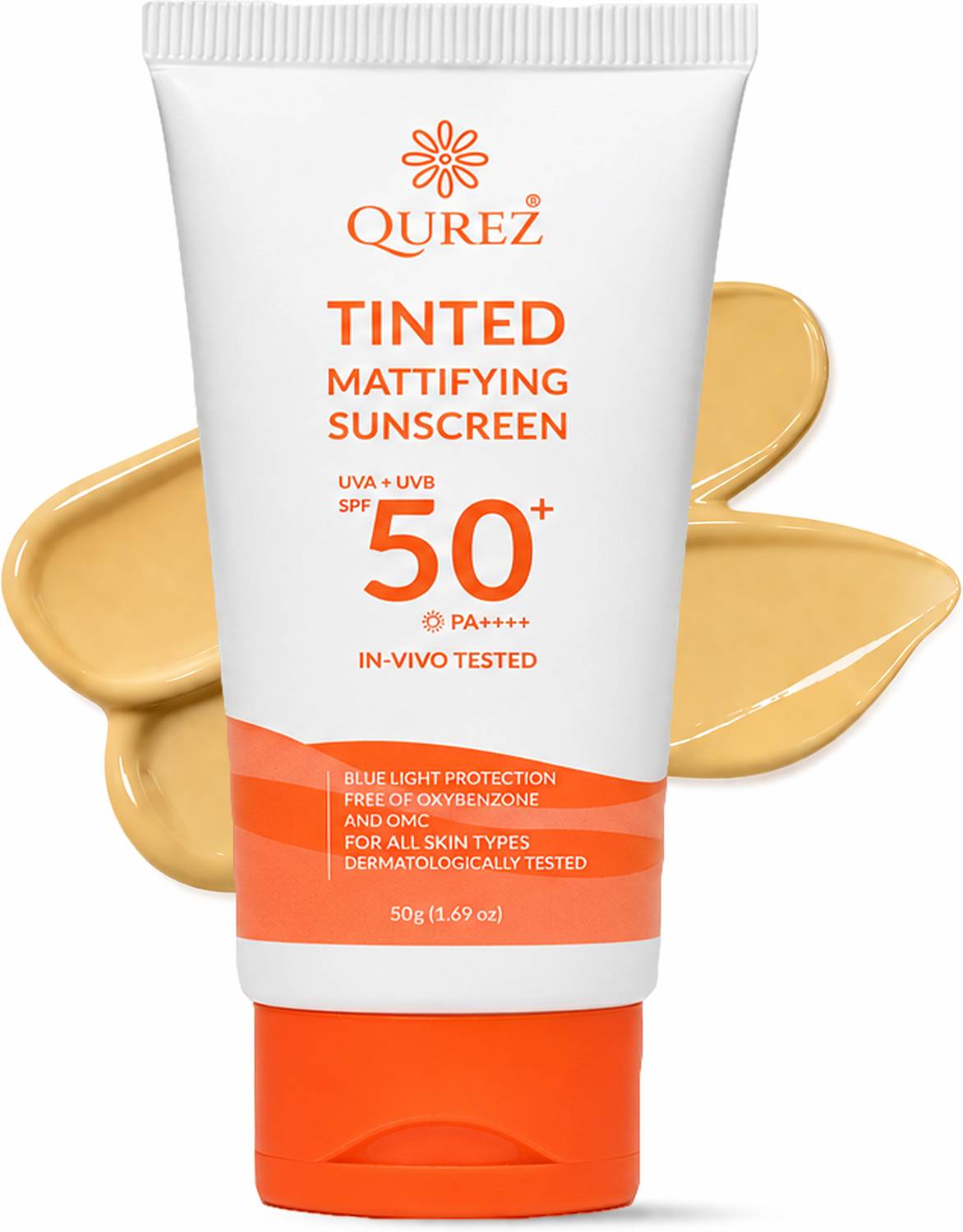 Qurez Mattifying Tinted Sunscreen SPF 50 PA++++ 50g