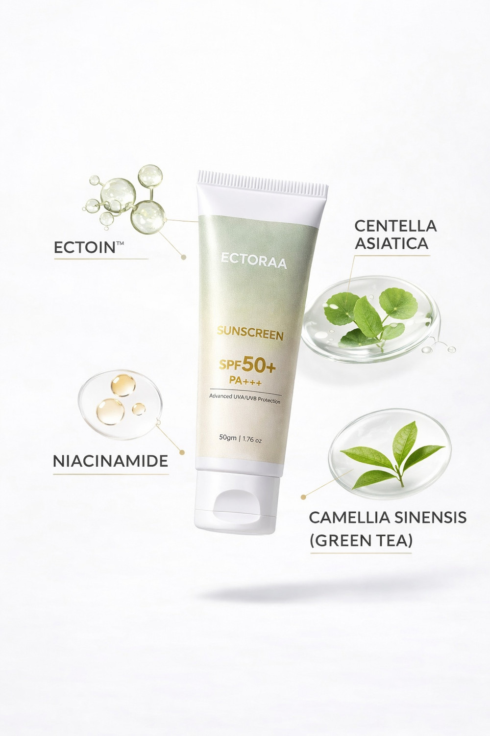 Image of SAYY Sunscreen - SPF ECTORAA 50+ PA++++ Daily Use UVA /UVB Protection | Lightweight & Non-Greasy For All Skin Types