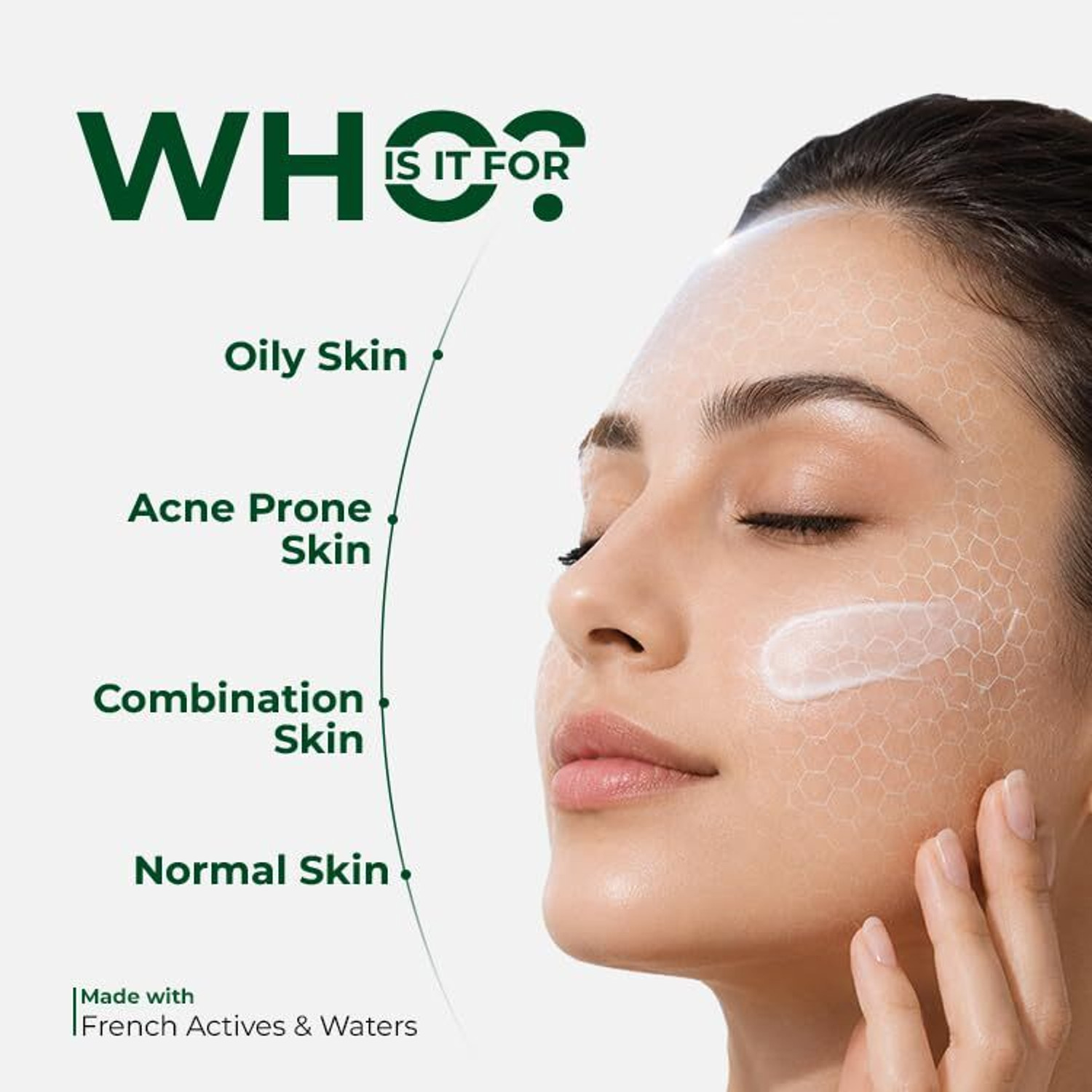 Image of Aqueria Sunscreen - SPF 50 PA++++ Oil Control Brightening French Multi-Active SPF | 2% Niacinamide, Salicylic Acid