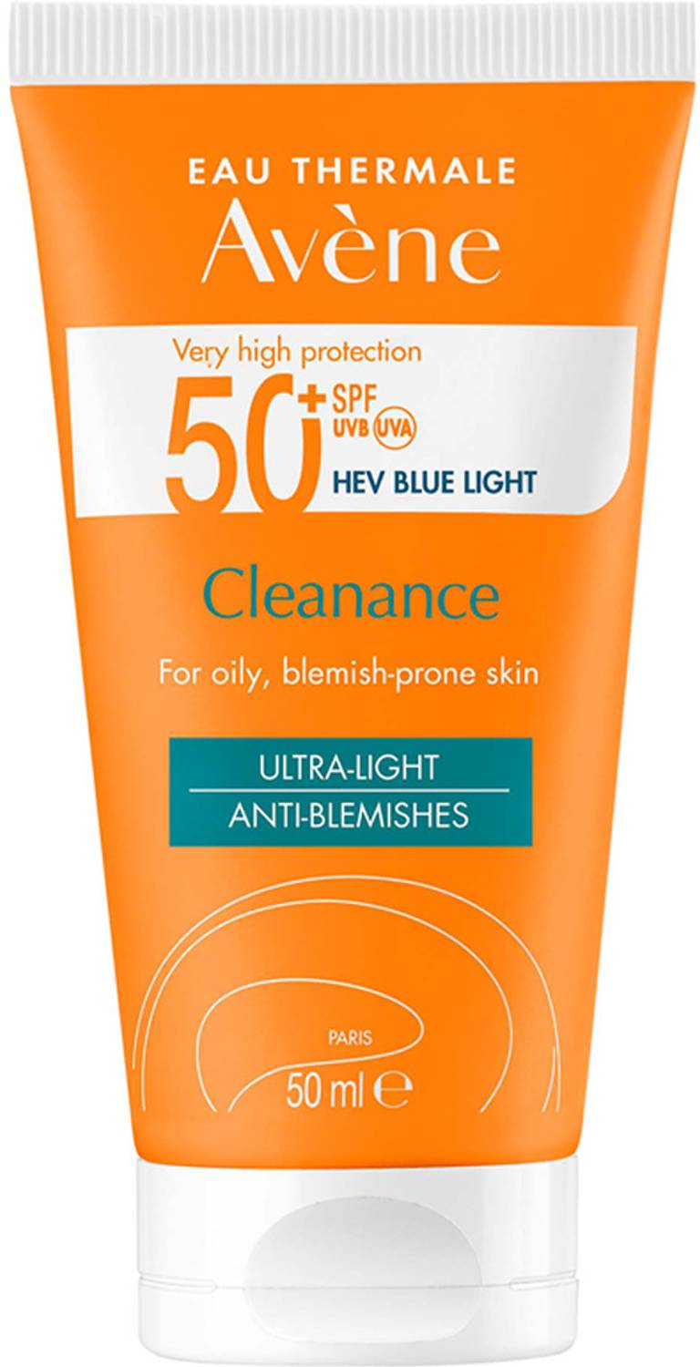 Avene Sunscreen - SPF 50 PA+ Cleanance Very High Protection SPF 50+ Suncreen For Oily, Blemish- Prone Skin
